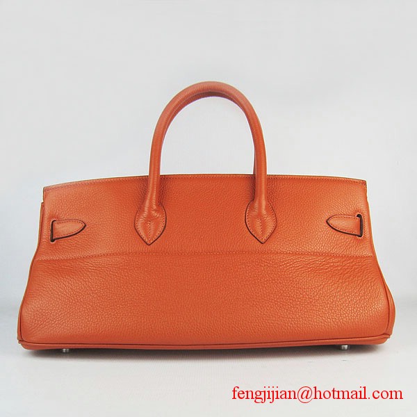 Hermes Birkin 42cm Togo Leather Bag 6109 Orange gold padlock